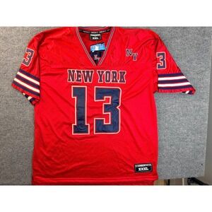 Decky New York Football Jersey XXL Red Mesh Graphic Embroidered Streetwear NWT